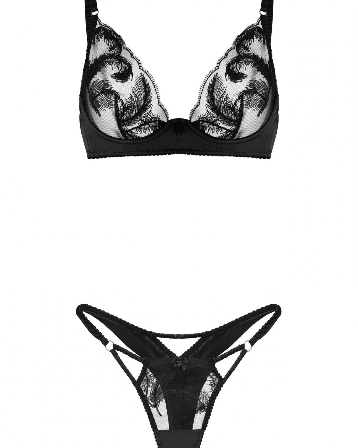 Бюстгальтер Fleur классической формы Black